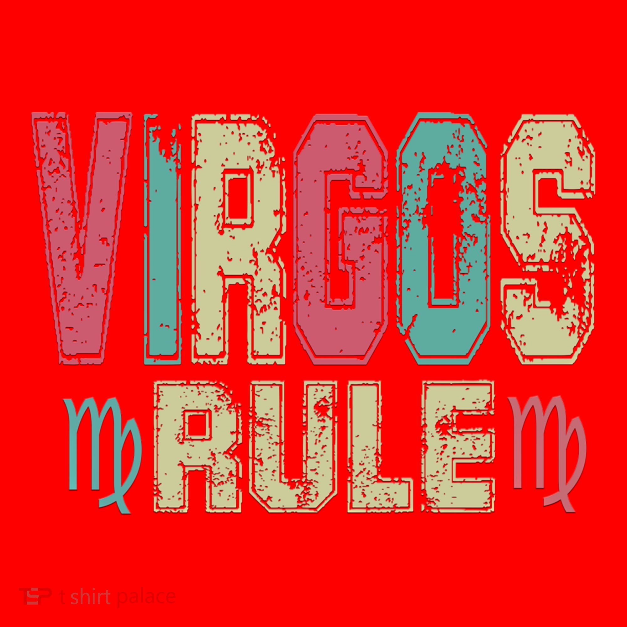 Virgos Rule September August Birthday Distressed Funny Gift Santa Hat