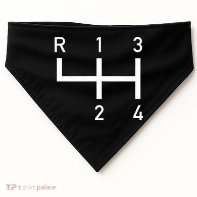 Vintage Racer Shift Pattern 4 Speed Manual USA-Made Doggie Bandana