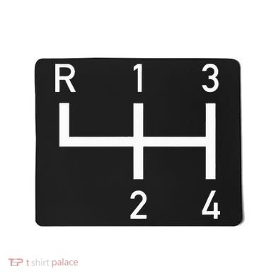 Vintage Racer Shift Pattern 4 Speed Manual Mousepad