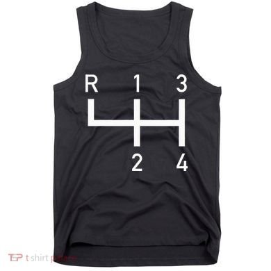 Vintage Racer Shift Pattern 4 Speed Manual Tank Top