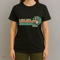 Vintage Retro Summer Fishing Ohio Erie Lake T-Shirt thumb 4