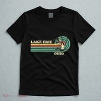 Vintage Retro Summer Fishing Ohio Erie Lake T-Shirt thumb 5