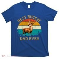 Vintage Retro Style Whitetailed Deer Best Buckin Dad Ever Great Gift T-Shirt thumb 0