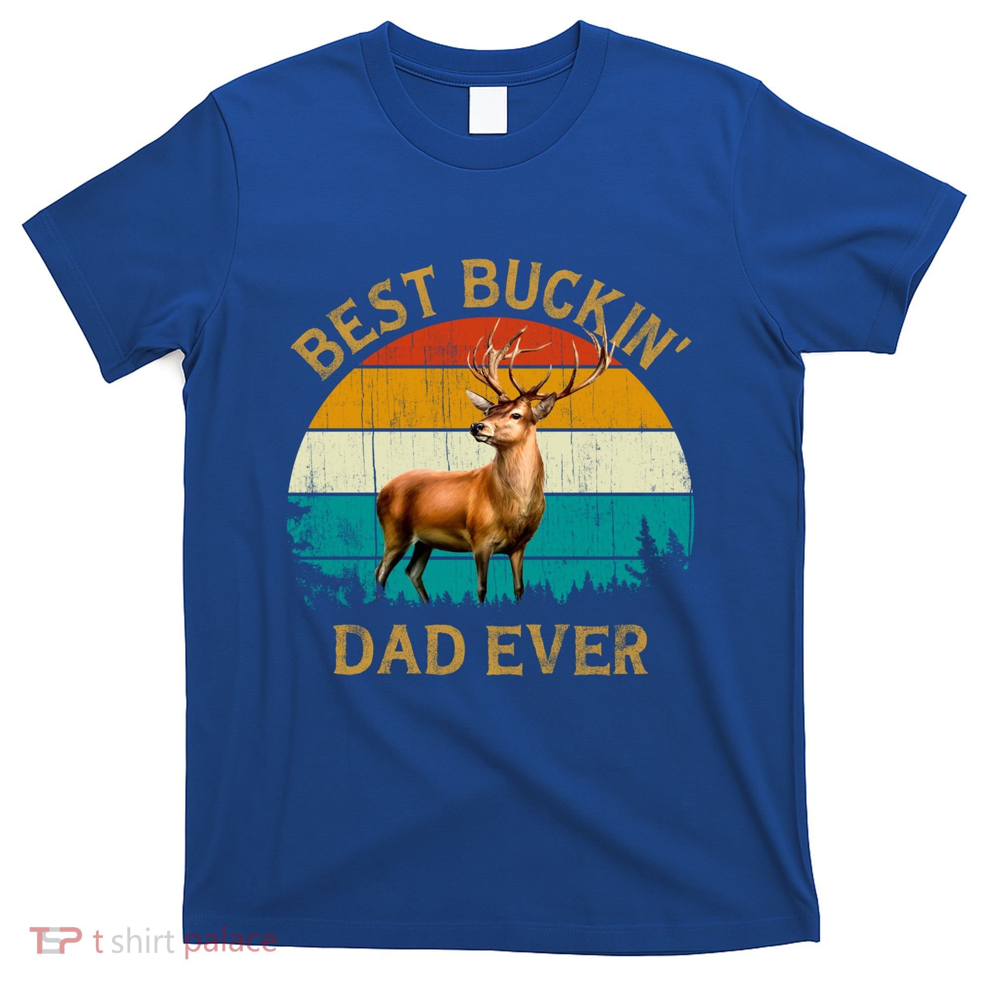 Vintage Retro Style Whitetailed Deer Best Buckin Dad Ever Great Gift T-Shirt