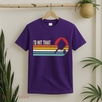 Vintage Retro Sunset Paddle I'd Hit That Pickleball Players T-Shirt thumb 2
