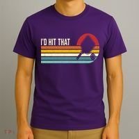 Vintage Retro Sunset Paddle I'd Hit That Pickleball Players T-Shirt thumb 3