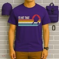 Vintage Retro Sunset Paddle I'd Hit That Pickleball Players T-Shirt thumb 6