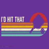 Vintage Retro Sunset Paddle I'd Hit That Pickleball Players T-Shirt thumb 7