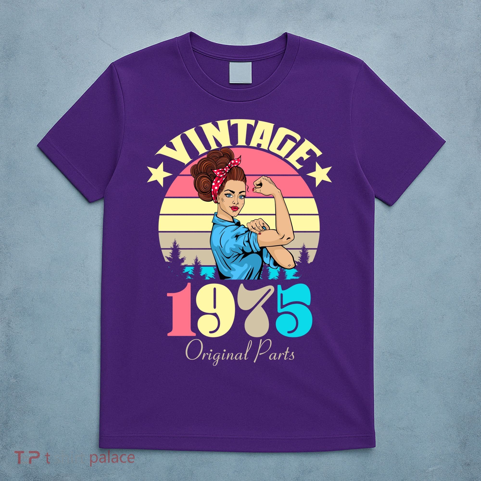Vintage Rosie The Riveter 1975 Original Parts 50th Birthday T-Shirt