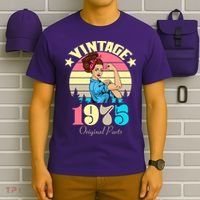 Vintage Rosie The Riveter 1975 Original Parts 50th Birthday T-Shirt thumb 6
