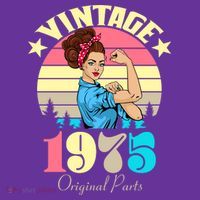 Vintage Rosie The Riveter 1975 Original Parts 50th Birthday T-Shirt thumb 7