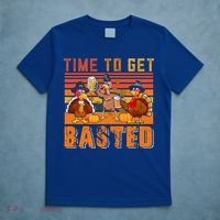 Vintage Retro Time To Get Basted Three Turkeys Ing Beer Gift T-Shirt thumb 5