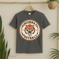 Vintage Roaring Tiger Football Logo Emblem T-Shirt thumb 2