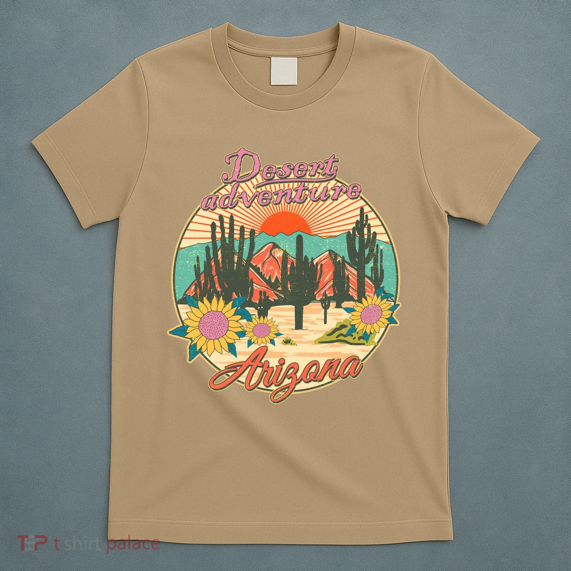 Vintage Retro Travel Arizona Desert Adventure Emblem T-Shirt