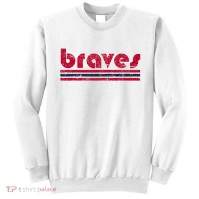 Vintage Retro Three Stripe Weathered Sweatshirt