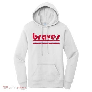 Vintage Retro Three Stripe Weathered Women's Hoodie