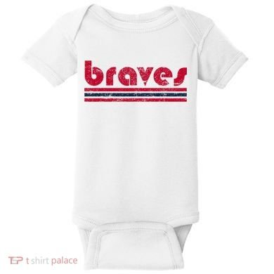 Vintage Retro Three Stripe Weathered Baby Bodysuit