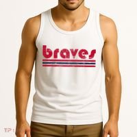 Vintage Retro Three Stripe Weathered Tank Top thumb 3