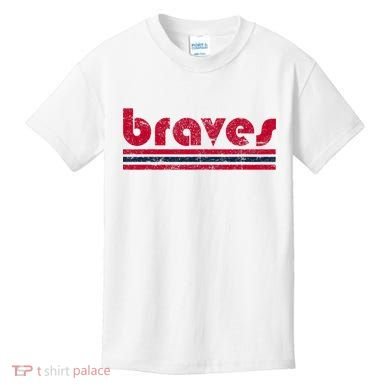 Vintage Retro Three Stripe Weathered Kids T-Shirt