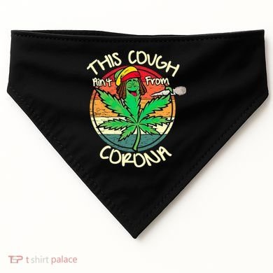 Vintage Retro This Cough Aint From Corona 420 Marijuana USA-Made Doggie Bandana