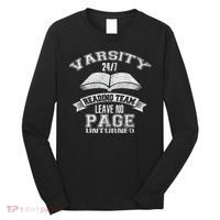 Varsity Reading Team 24 7 Funny Book Lovers Long Sleeve Shirt thumb 0