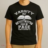 Varsity Reading Team 24 7 Funny Book Lovers T-Shirt thumb 3