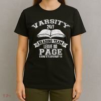 Varsity Reading Team 24 7 Funny Book Lovers T-Shirt thumb 4