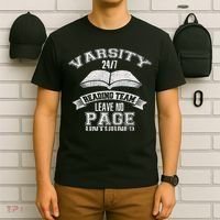 Varsity Reading Team 24 7 Funny Book Lovers T-Shirt thumb 6