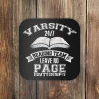 Varsity Reading Team 24 7 Funny Book Lovers Coaster thumb 0