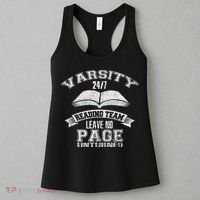 Varsity Reading Team 24 7 Funny Book Lovers Women's Tank Top thumb 3