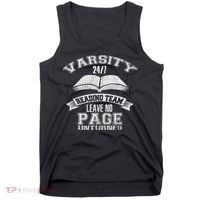 Varsity Reading Team 24 7 Funny Book Lovers Tank Top thumb 0