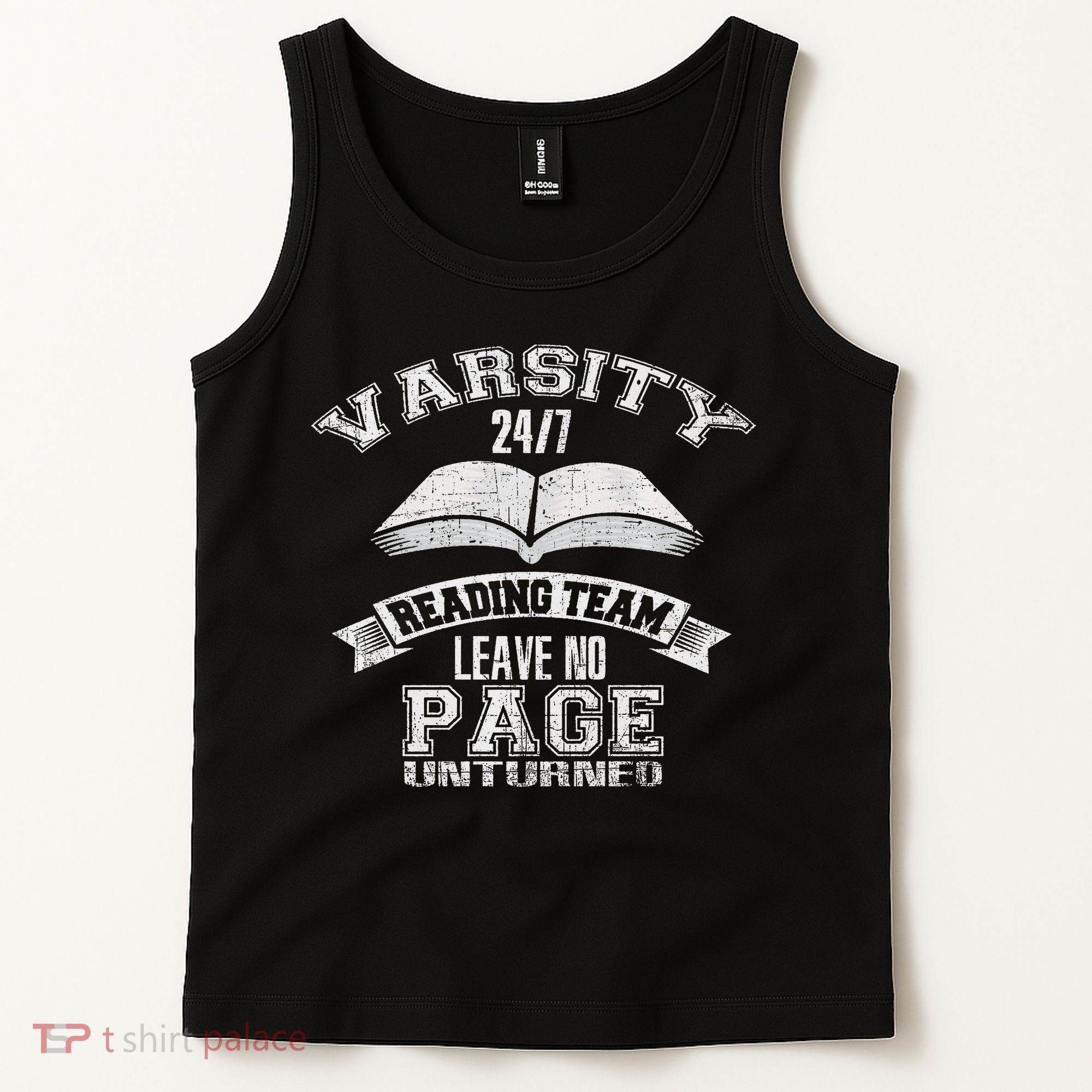 Varsity Reading Team 24 7 Funny Book Lovers Tank Top