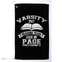 Varsity Reading Team 24 7 Funny Book Lovers Golf Towel thumb 0