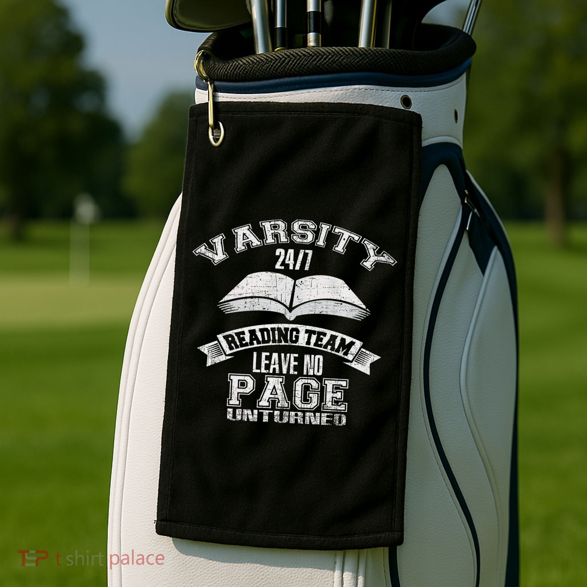 Varsity Reading Team 24 7 Funny Book Lovers Golf Towel