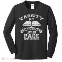 Varsity Reading Team 24 7 Funny Book Lovers Kids Long Sleeve Shirt thumb 0