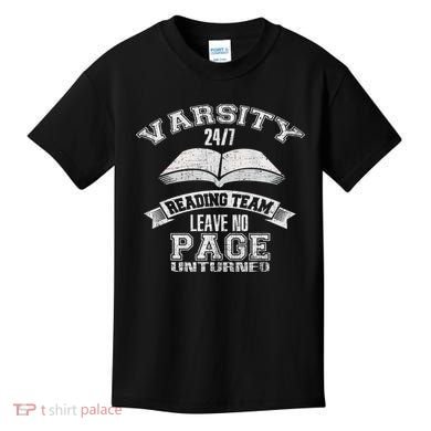 Varsity Reading Team 24 7 Funny Book Lovers Kids T-Shirt