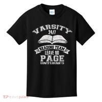 Varsity Reading Team 24 7 Funny Book Lovers Kids T-Shirt thumb 0