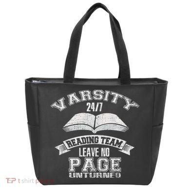 Varsity Reading Team 24 7 Funny Book Lovers Tote Bag