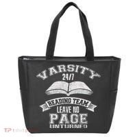 Varsity Reading Team 24 7 Funny Book Lovers Tote Bag thumb 0