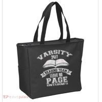 Varsity Reading Team 24 7 Funny Book Lovers Tote Bag thumb 2