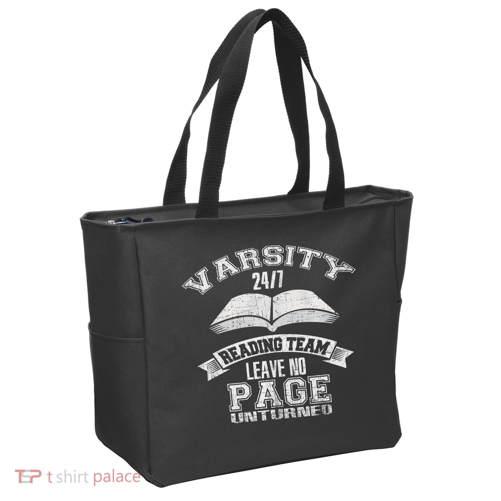 Varsity Reading Team 24 7 Funny Book Lovers Tote Bag