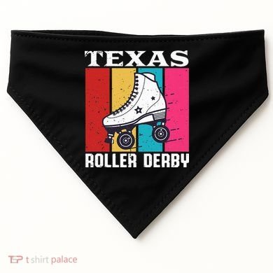 Vintage Retro Texas Roller Derby Women Roller Skating USA-Made Doggie Bandana