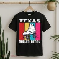 Vintage Retro Texas Roller Derby Women Roller Skating T-Shirt thumb 2