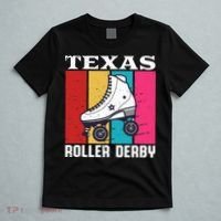 Vintage Retro Texas Roller Derby Women Roller Skating T-Shirt thumb 5