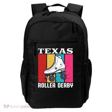Vintage Retro Texas Roller Derby Women Roller Skating Backpack