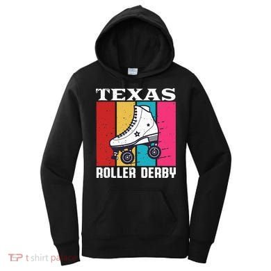 Vintage Retro Texas Roller Derby Women Roller Skating Women's Hoodie