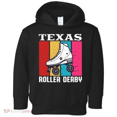 Vintage Retro Texas Roller Derby Women Roller Skating Toddler Hoodie