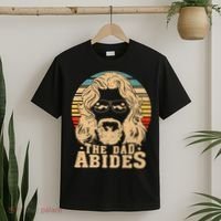 Vintage Retro The Dad Abides Funny Dad FatherS Day T-Shirt thumb 2