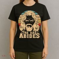 Vintage Retro The Dad Abides Funny Dad FatherS Day T-Shirt thumb 4