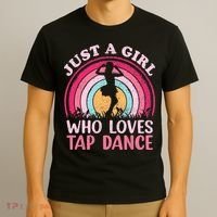 Vintage Retro Tap Dance Just A Who Loves Tap Dance T-Shirt thumb 3